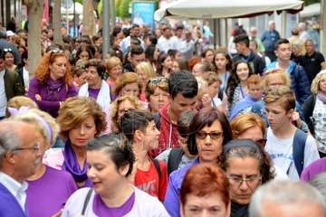 Telde protesta en silencio contra la violencia machista (Foto TA y Francisco Javier Santana)